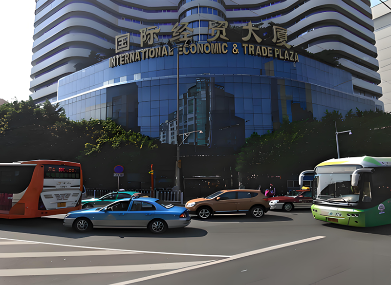 廣州市商務(wù)局。地址：廣州市越秀區(qū)東風(fēng)西路國(guó)際經(jīng)貿(mào)大廈